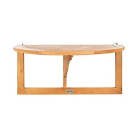 Natural Wood Half Moon Hanging Outdoor Table