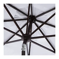 White Tilt Crank 9 ft. Outdoor Metal Umbrella
