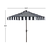 Black Stripe Auto Tilt 9 ft. Outdoor Umbrella
