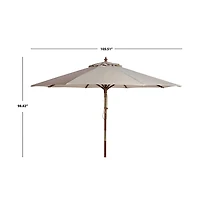 SAFAVIEH Beige 9 ft. Eucalyptus Outdoor Umbrella