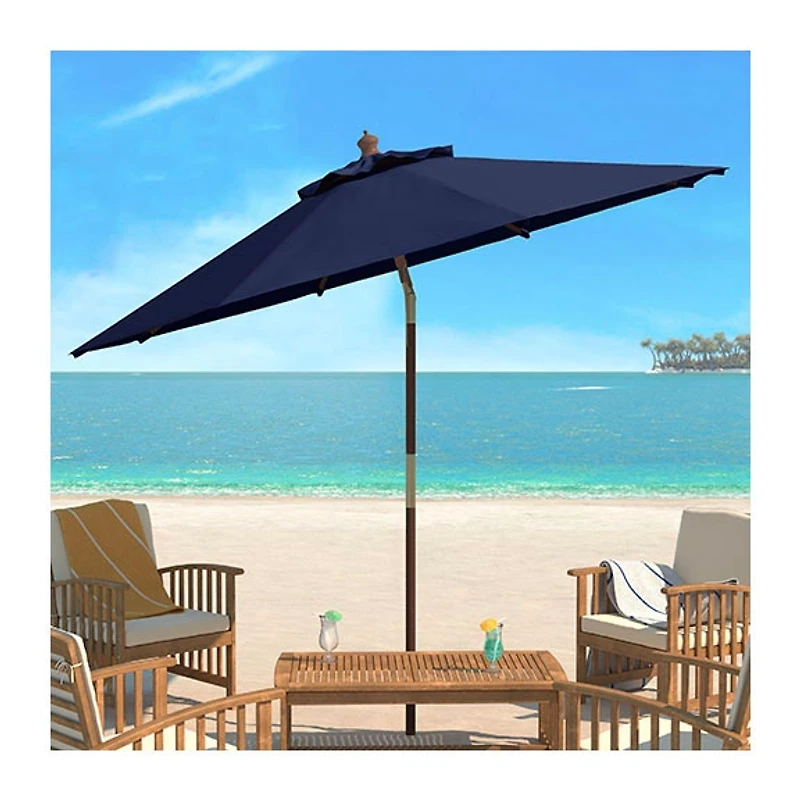 Navy 9 ft. Eucalyptus Outdoor Umbrella