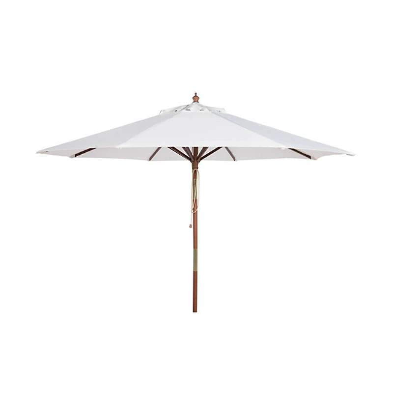 SAFAVIEH White 9 ft. Eucalyptus Outdoor Umbrella