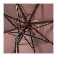 Taupe Scallop Tilt Crank 9 ft. Outdoor Umbrella