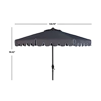 Taupe Scallop Tilt Crank 9 ft. Outdoor Umbrella