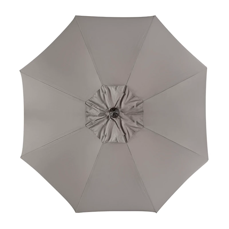 Taupe Scallop Tilt Crank 9 ft. Outdoor Umbrella