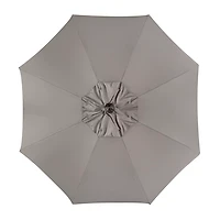 Taupe Scallop Tilt Crank 9 ft. Outdoor Umbrella