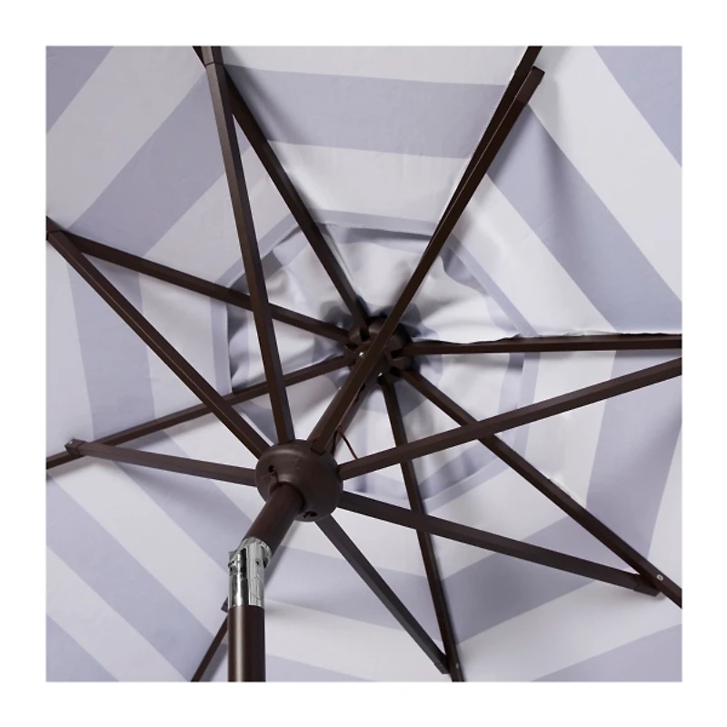 Navy Scallop Tilt Crank 9 ft. Outdoor Umbrella