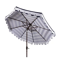 Navy Scallop Tilt Crank 9 ft. Outdoor Umbrella