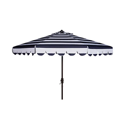 Navy Scallop Tilt Crank 9 ft. Outdoor Umbrella