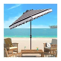 Black Scallop Tilt Crank 9 ft. Outdoor Umbrella