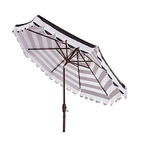 Black Scallop Tilt Crank 9 ft. Outdoor Umbrella