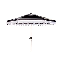 Black Scallop Tilt Crank 9 ft. Outdoor Umbrella