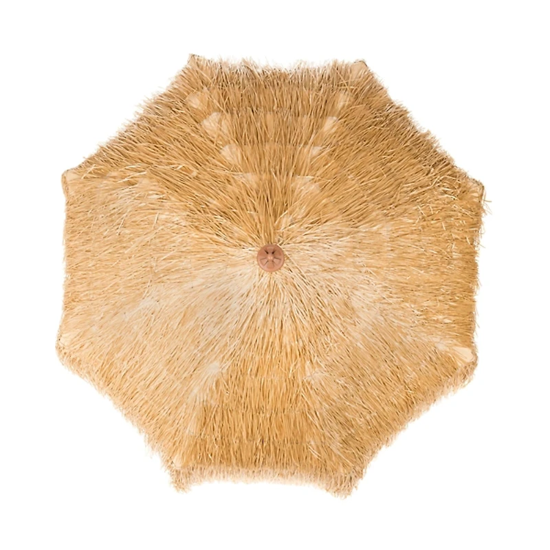 Tan Tiki Crank 9 ft. Outdoor Umbrella