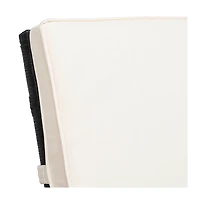 SAFAVIEH Black Wicker Chaise with Beige Cushion