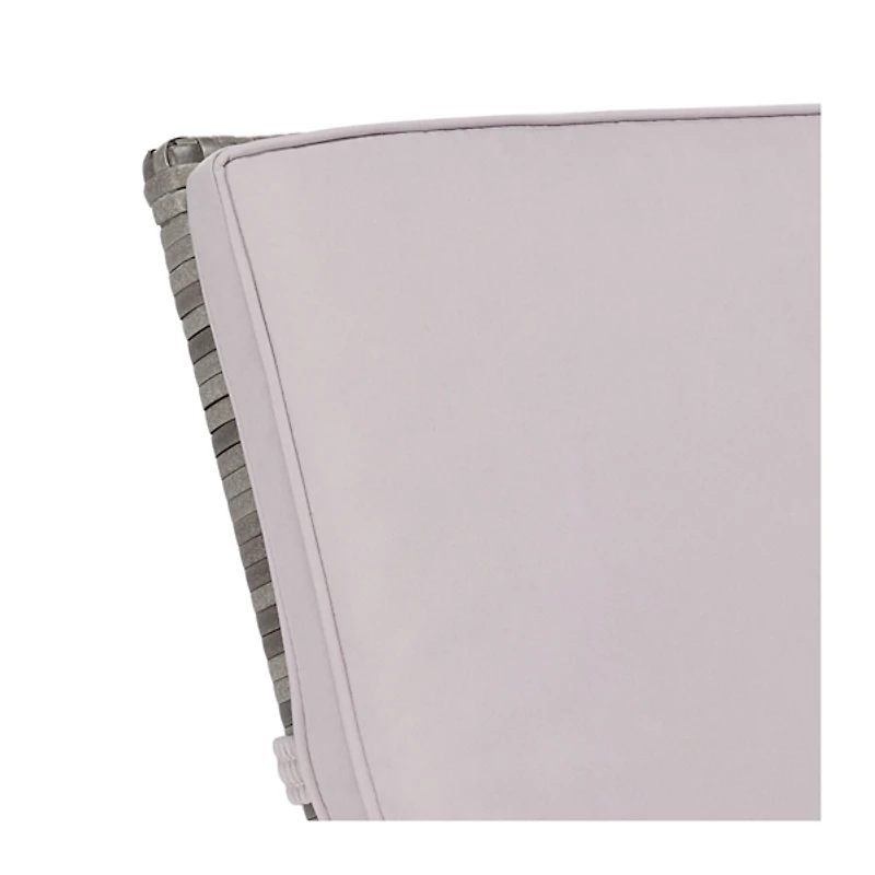 SAFAVIEH Gray Wicker Chaise with Gray Cushion