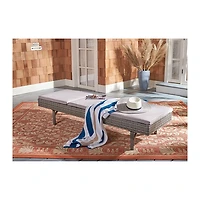 SAFAVIEH Gray Wicker Chaise with Gray Cushion