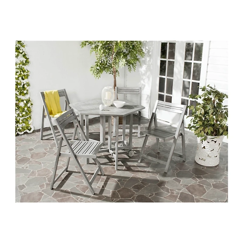 SAFAVIEH Gray Acacia Wood 5-pc. Outdoor Dining Set
