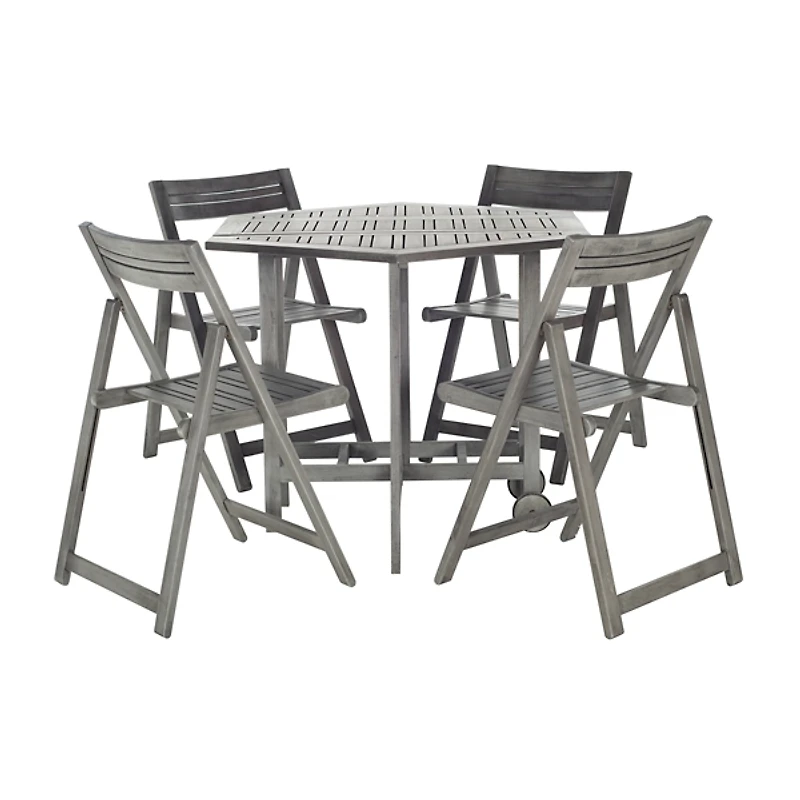 SAFAVIEH Gray Acacia Wood 5-pc. Outdoor Dining Set