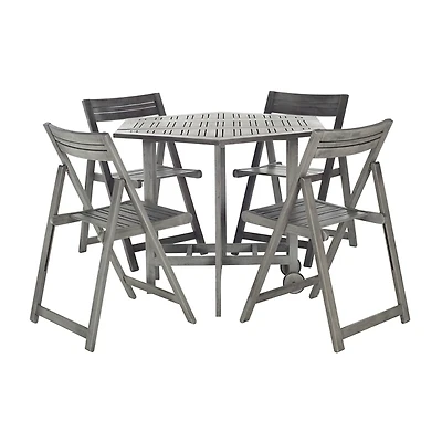 SAFAVIEH Gray Acacia Wood 5-pc. Outdoor Dining Set