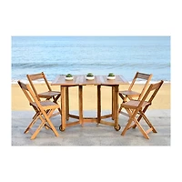 Natural Acacia Wood 4-pc. Foldable Dining Set