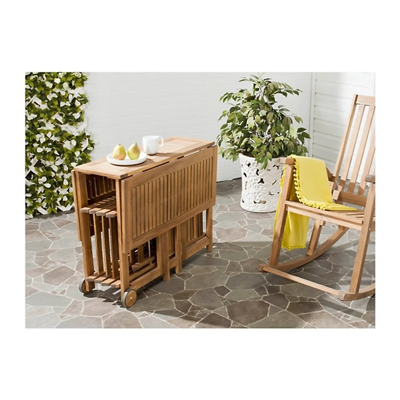 Natural Acacia Wood 4-pc. Foldable Dining Set