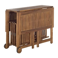 Natural Acacia Wood 4-pc. Foldable Dining Set