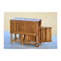 Natural Acacia Wood 4-pc. Foldable Dining Set