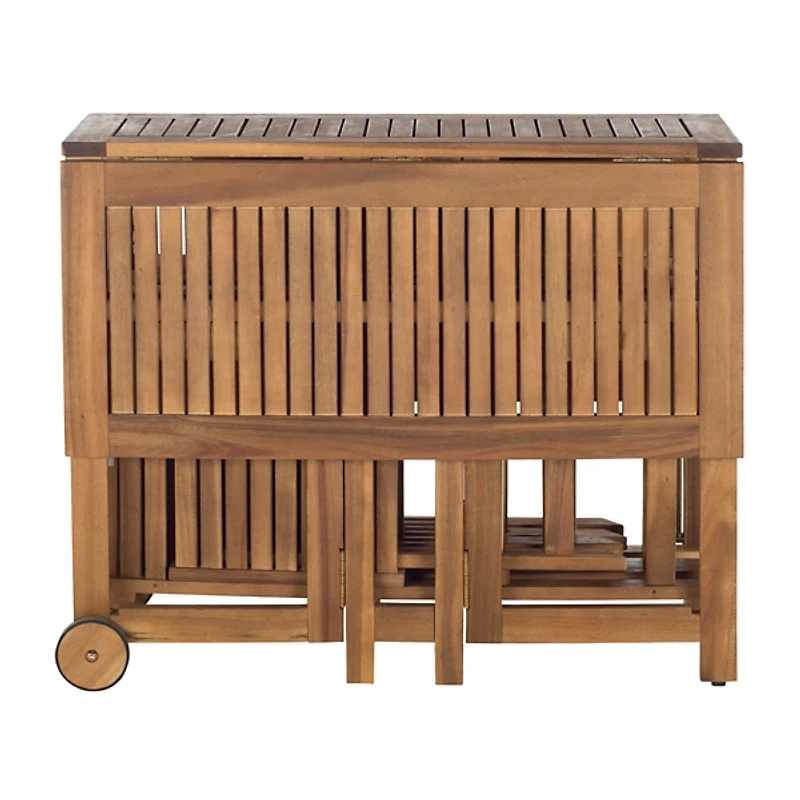 Natural Acacia Wood 4-pc. Foldable Dining Set