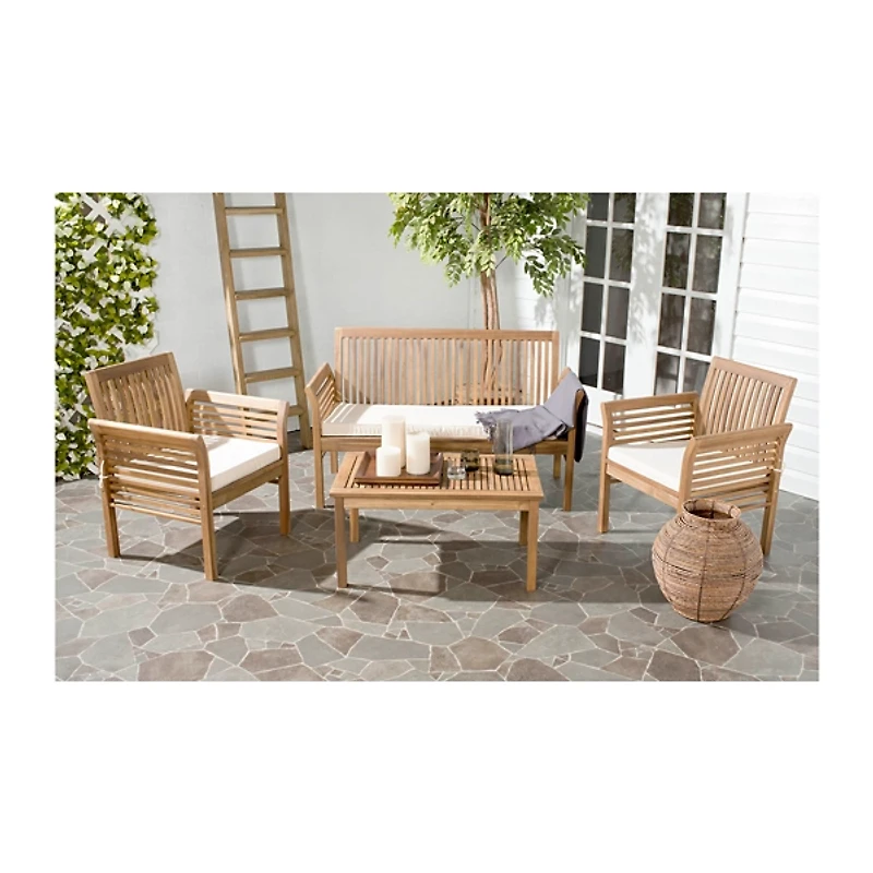 SAFAVIEH Carson 4-pc. Acacia Patio Set