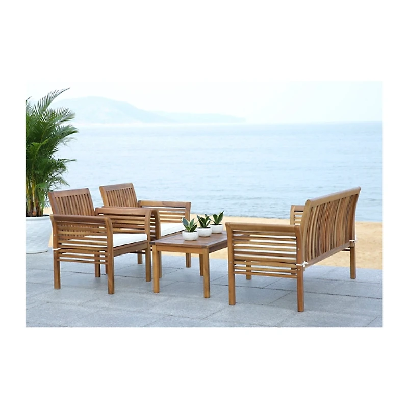 SAFAVIEH Carson 4-pc. Acacia Patio Set