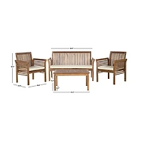 SAFAVIEH Carson 4-pc. Acacia Patio Set