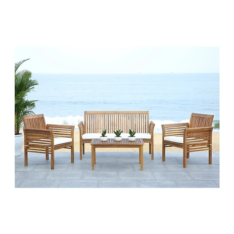 SAFAVIEH Carson 4-pc. Acacia Patio Set