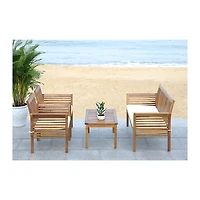 SAFAVIEH Carson 4-pc. Acacia Patio Set