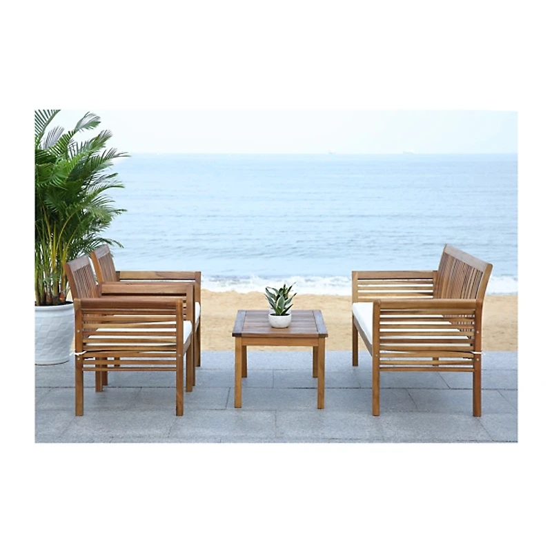 SAFAVIEH Carson 4-pc. Acacia Patio Set