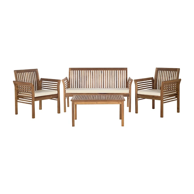 SAFAVIEH Carson 4-pc. Acacia Patio Set
