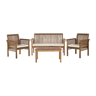 SAFAVIEH Carson 4-pc. Acacia Patio Set