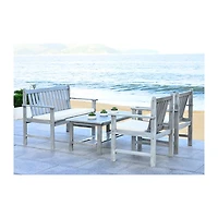 SAFAVIEH Gray 4-pc. Patio Set with Beige Cushions