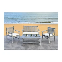 SAFAVIEH Gray 4-pc. Patio Set with Beige Cushions
