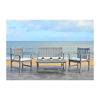 SAFAVIEH Gray 4-pc. Patio Set with Beige Cushions