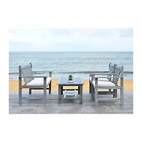 SAFAVIEH Gray 4-pc. Patio Set with Beige Cushions