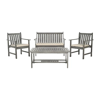 SAFAVIEH Gray 4-pc. Patio Set with Beige Cushions