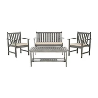 SAFAVIEH Gray 4-pc. Patio Set with Beige Cushions