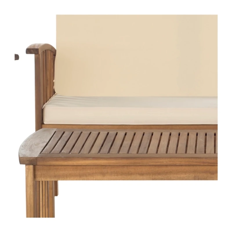 Caramel 4-pc. Acacia Patio Set with Beige Cushions