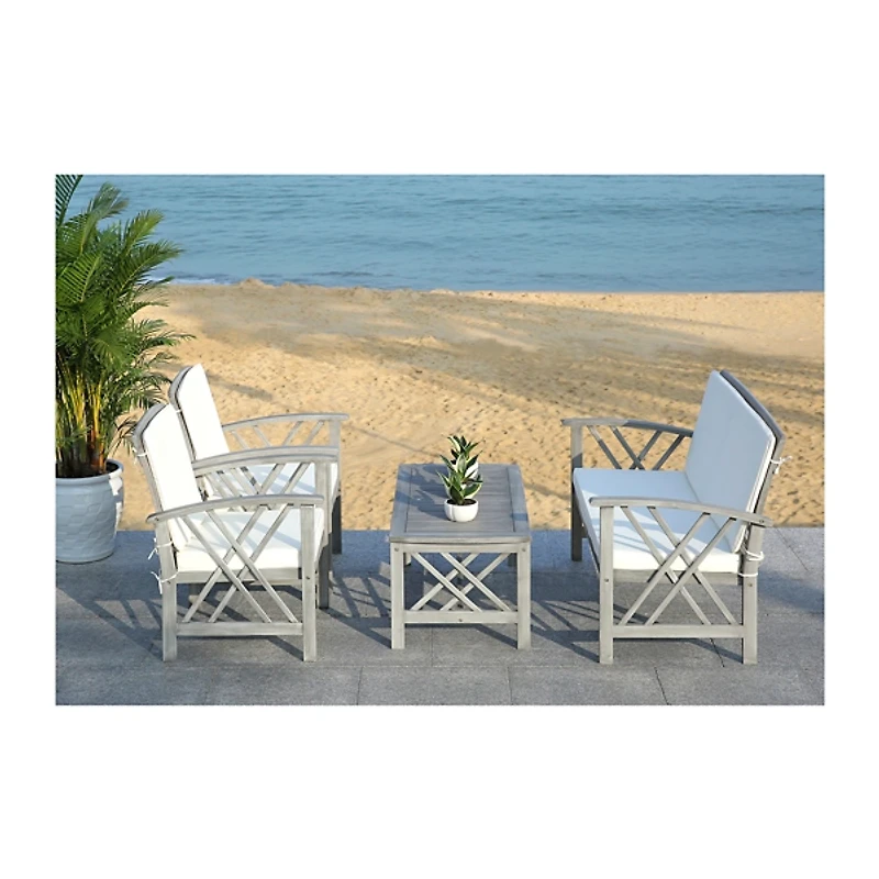 SAFAVIEH Montana 4-pc. Set with Beige Cushions