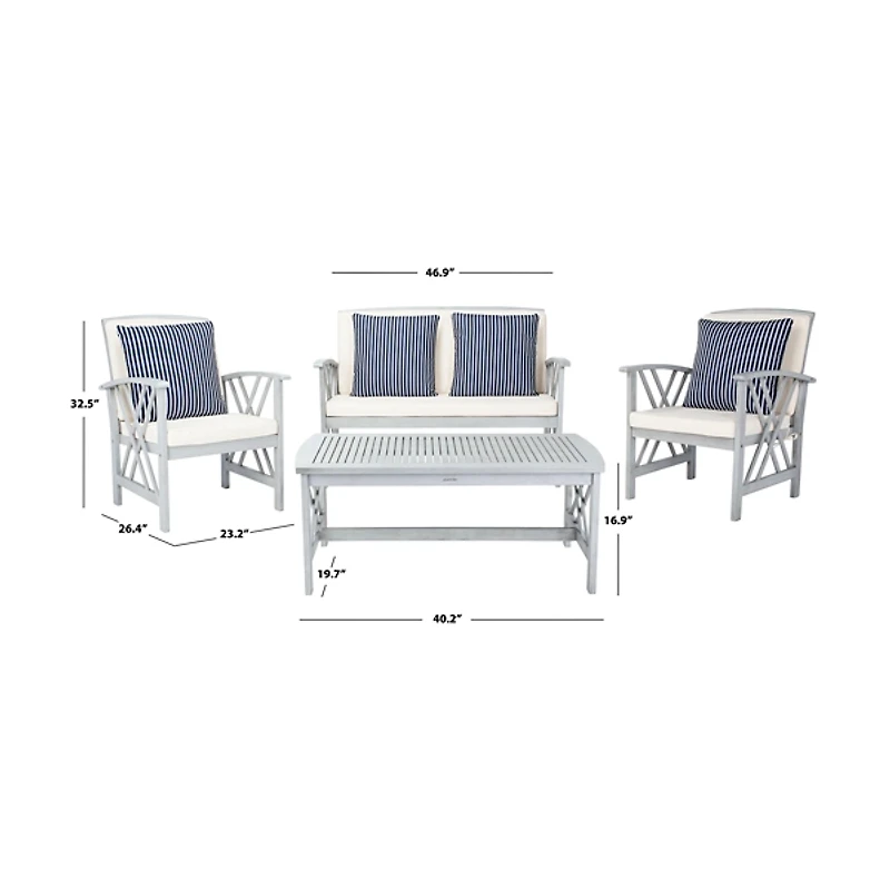 SAFAVIEH Montana 4-Pc. Set with Cushions & Pillows