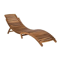 Acacia Wood 3-pc. Chaise Set with Striped Cushions