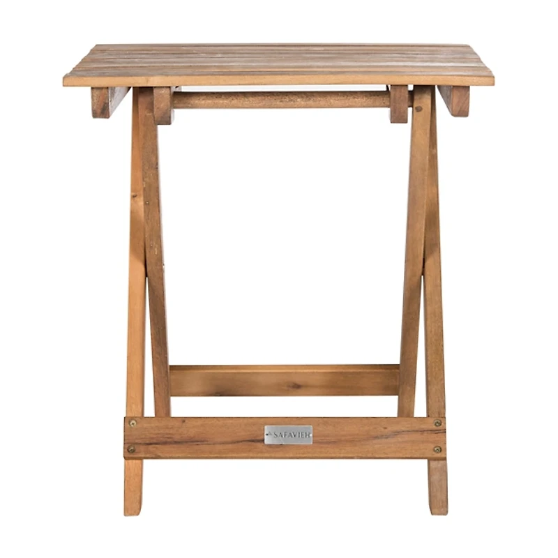 Acacia Wood 3-pc. Chaise Set with Striped Cushions