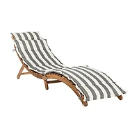 Acacia Wood 3-pc. Chaise Set with Striped Cushions