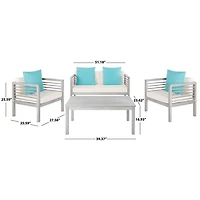 SAFAVIEH Gray & Blue 4-pc. Outdoor Living Set