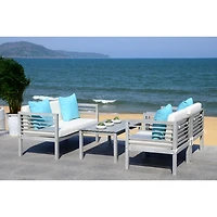 SAFAVIEH Gray & Blue 4-pc. Outdoor Living Set